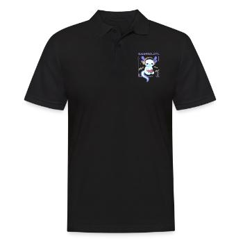 Gamesolotl Word Pun Design für Axolotl-Liebhaber - Männer Poloshirt - Schwarz - Vorne - Kai (181cm)