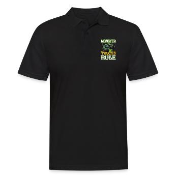 Monster trucks rule - Men's Polo Shirt - black - Front - Kai (181cm)