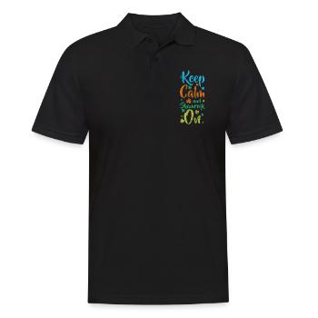 Shamrock Pensée positive Amour Energie - Polo Homme - noir - Devant - Kai (181cm)