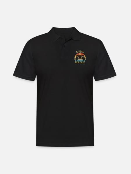 Niveau 37 Débloqué - Polo Homme - noir