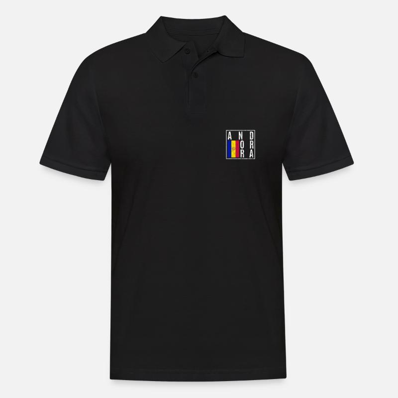Andorra - Männer Poloshirt - Schwarz