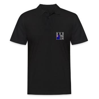 Australien - Männer Poloshirt - Schwarz - Vorne - Kai (181cm)