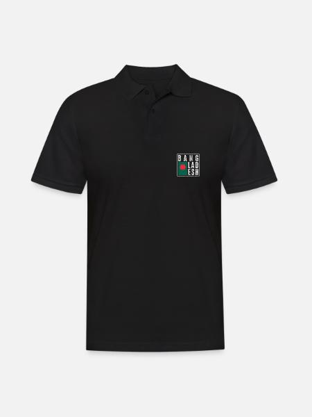 Bangladesh - Men's Polo Shirt - black