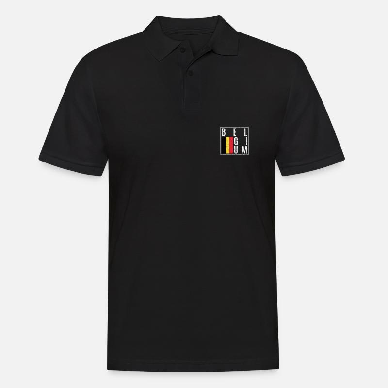 Belgien - Männer Poloshirt - Schwarz