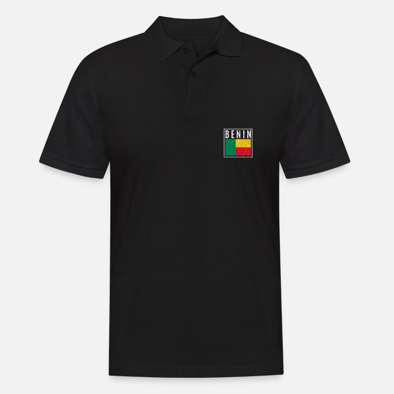 Benin - Männer Poloshirt - Schwarz