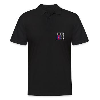 Kambodscha - Männer Poloshirt - Schwarz - Vorne - Kai (181cm)