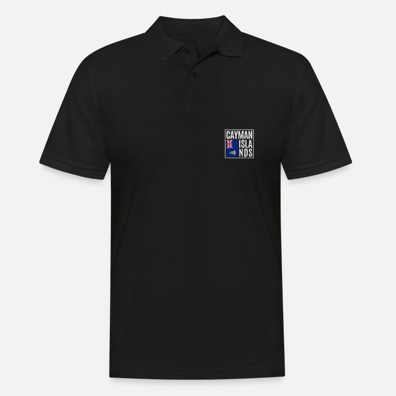 Îles Caïmanes - Polo Homme - noir