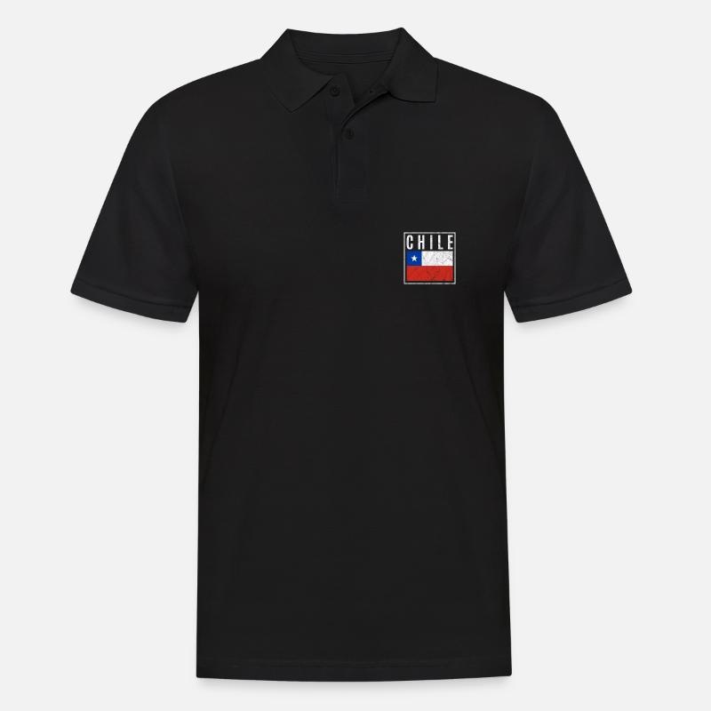 Chile - Männer Poloshirt - Schwarz