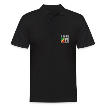 Kongo Republik - Männer Poloshirt - Schwarz - Vorne - Kai (181cm)