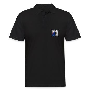 Falklandinseln - Männer Poloshirt - Schwarz - Vorne - Kai (181cm)