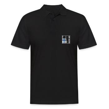 Finnland - Männer Poloshirt - Schwarz - Vorne - Kai (181cm)