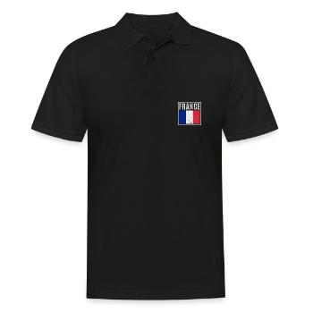 Frankreich - Männer Poloshirt - Schwarz - Vorne - Kai (181cm)