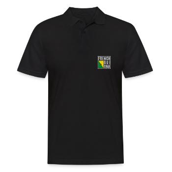 Französisch-Guayana - Männer Poloshirt - Schwarz - Vorne - Kai (181cm)