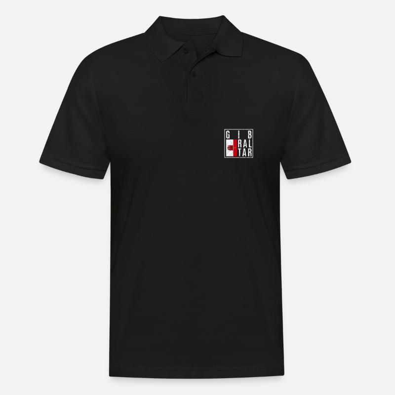 Gibraltar - Männer Poloshirt - Schwarz