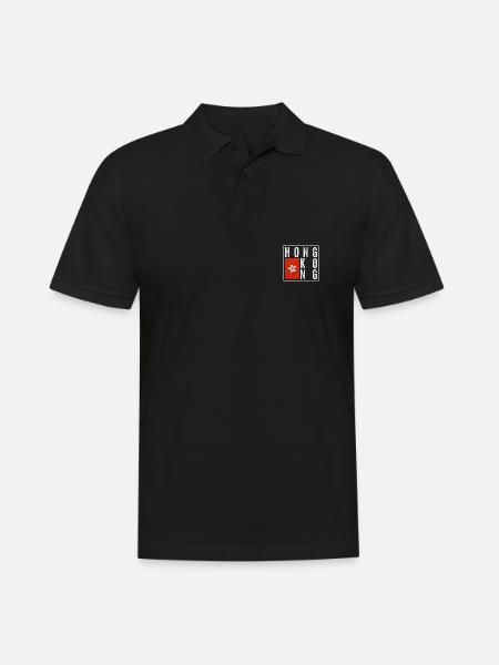 Hong Kong - Men's Polo Shirt - black