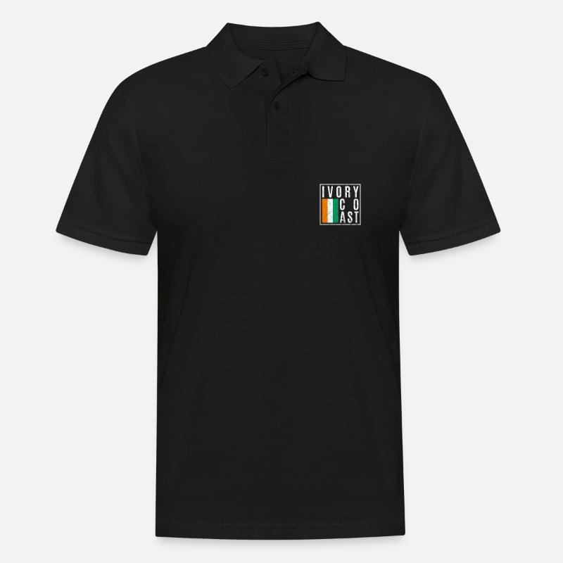 Elfenbeinküste - Männer Poloshirt - Schwarz