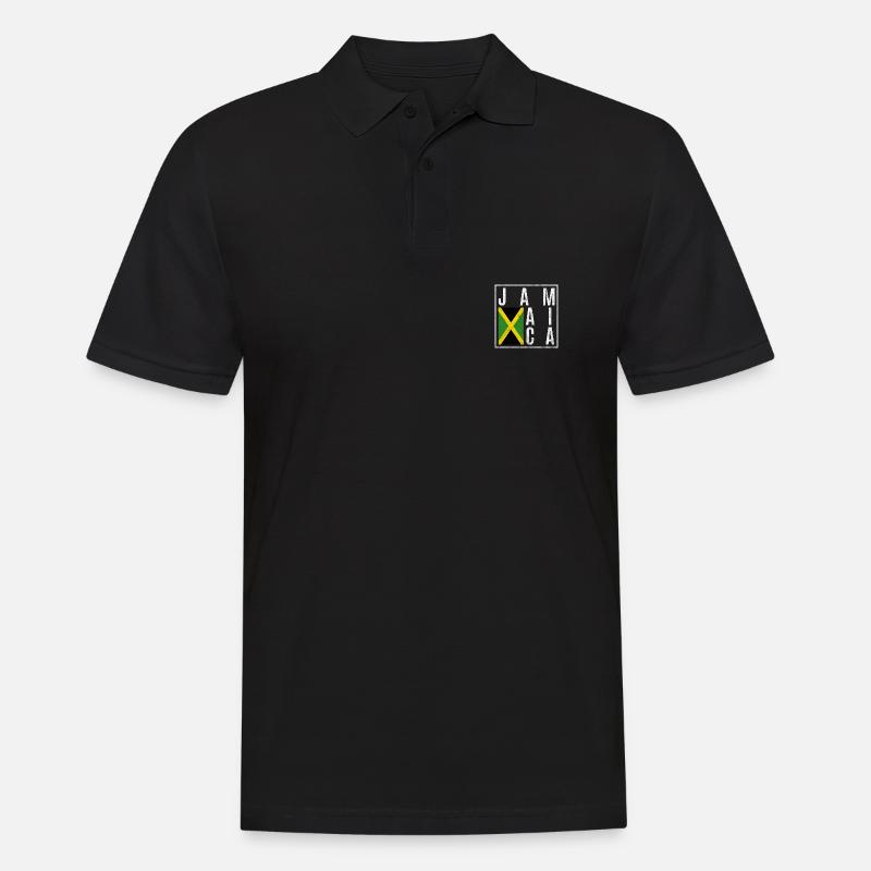 Jamaika - Männer Poloshirt - Schwarz