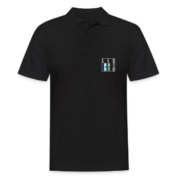 Lesotho - Männer Poloshirt - Schwarz - Vorne - Kai (181cm)