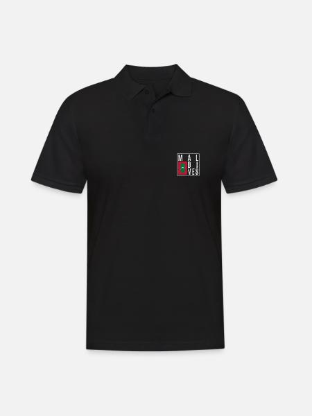 Malediven - Männer Poloshirt - Schwarz