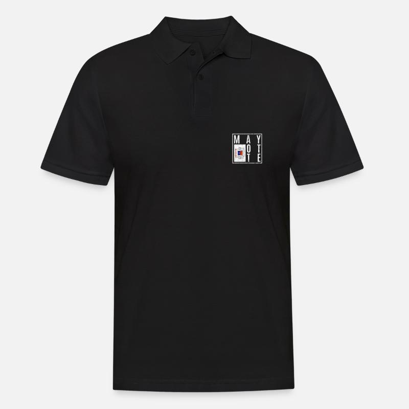 Mayotte - Männer Poloshirt - Schwarz