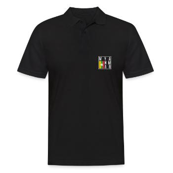 Myanmar - Men's Polo Shirt - black - Front - Kai (181cm)