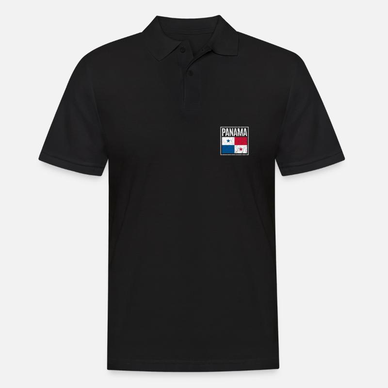 Panama - Männer Poloshirt - Schwarz