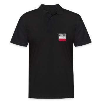 Poland - Men's Polo Shirt - black - Front - Kai (181cm)