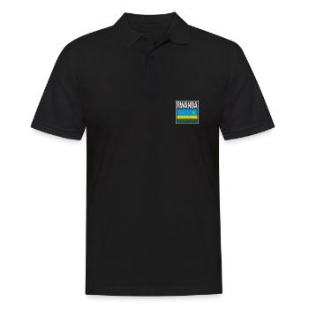 Ruanda - Männer Poloshirt - Schwarz - Vorne - Kai (181cm)