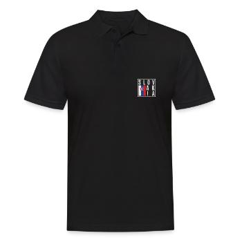 Slowakei - Männer Poloshirt - Schwarz - Vorne - Kai (181cm)