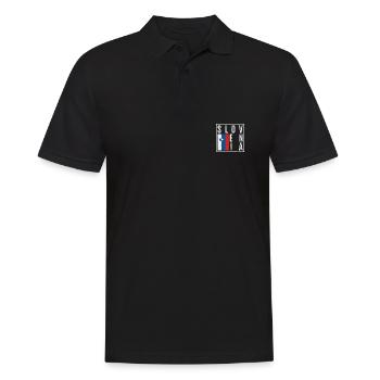 Slowenien - Männer Poloshirt - Schwarz - Vorne - Kai (181cm)