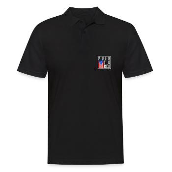 Puerto Rico - Männer Poloshirt - Schwarz - Vorne - Kai (181cm)