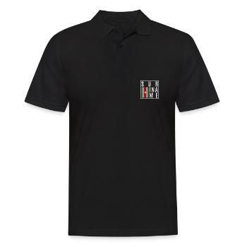 Suriname - Männer Poloshirt - Schwarz - Vorne - Kai (181cm)