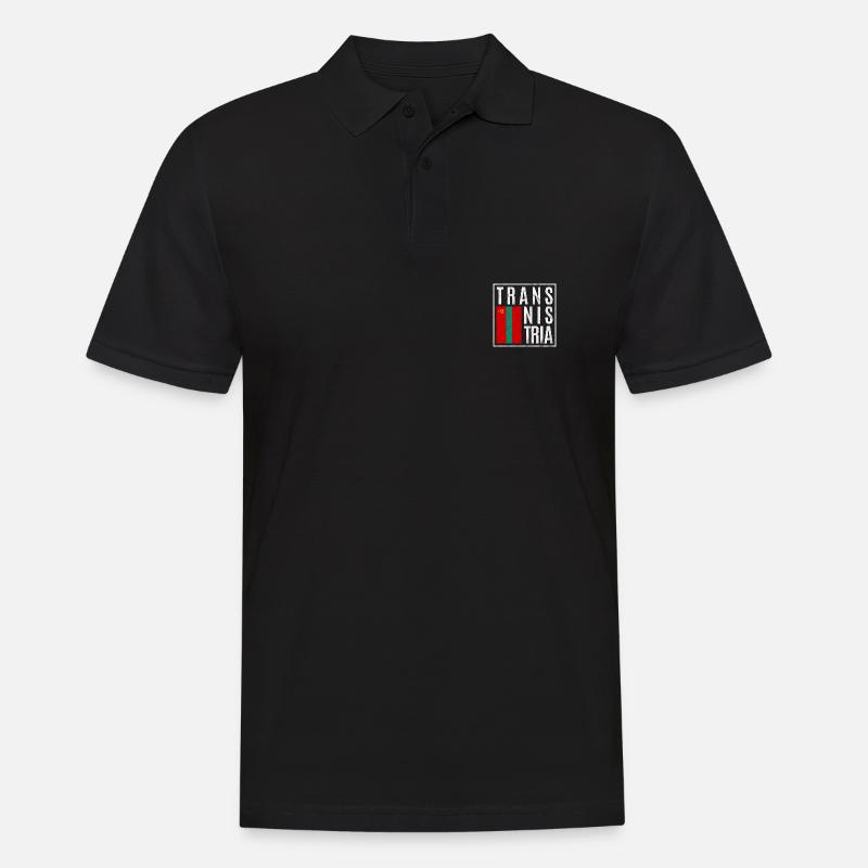 Transnistrien - Männer Poloshirt - Schwarz