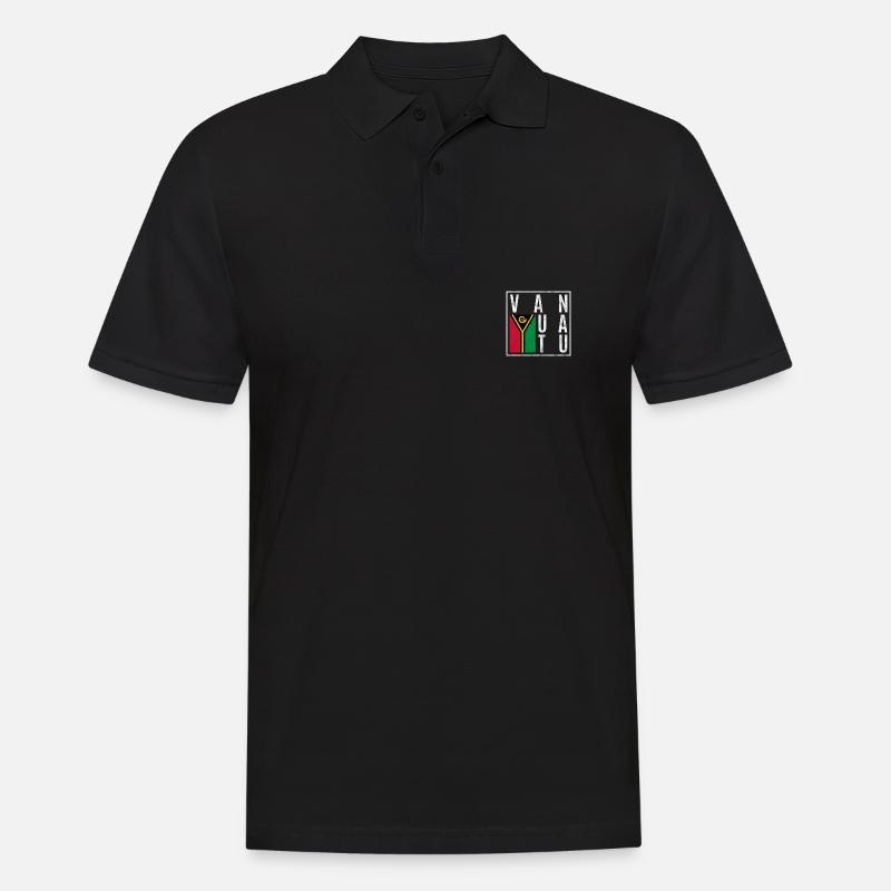 Vanuatu - Männer Poloshirt - Schwarz
