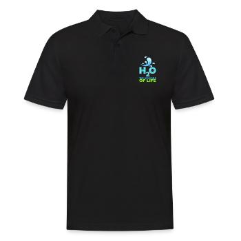 Water, the Molecule of life - Men's Polo Shirt - black - Front - Kai (181cm)