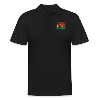 1985 Vintage Geburtstagsgeschenk 1985 Retro - Männer Poloshirt - Schwarz - Vorne - Kai (181cm)