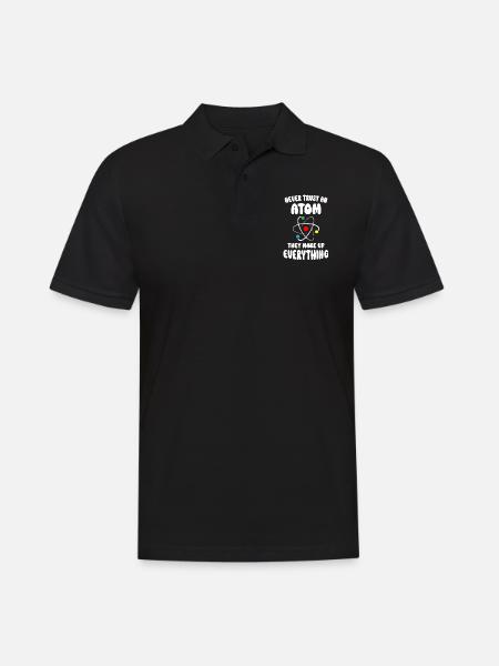 Never Trust An Atom - Men's Polo Shirt - black