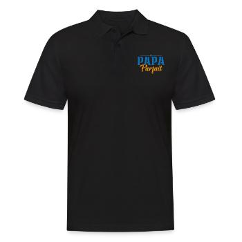 Papa Parfait Cadeau Fête Des Pères - Polo Homme - noir - Devant - Kai (181cm)