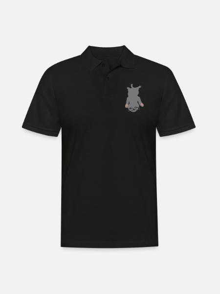 Chat Détendu Chartreux Chartreux drôle - Polo Homme - noir