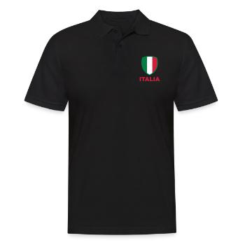 Nationalflagge von Italien - Männer Poloshirt - Schwarz - Vorne - Kai (181cm)