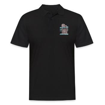 Hey mr sloth - Männer Poloshirt - Schwarz - Vorne - Kai (181cm)