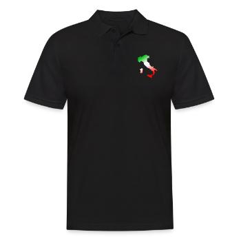 Italy Map Italian Flag - Men's Polo Shirt - black - Front - Kai (181cm)
