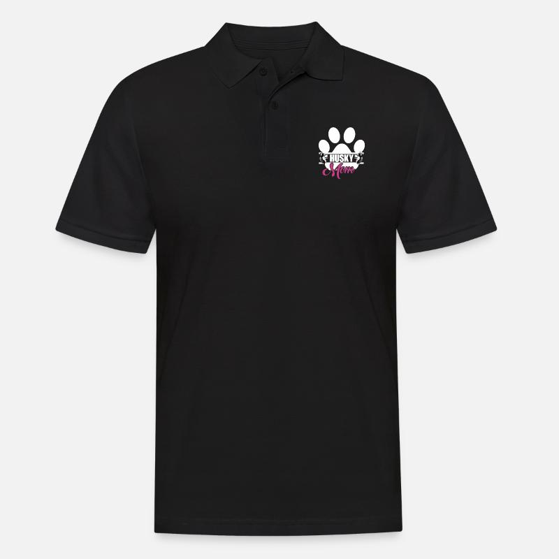 Husky Mom - Männer Poloshirt - Schwarz