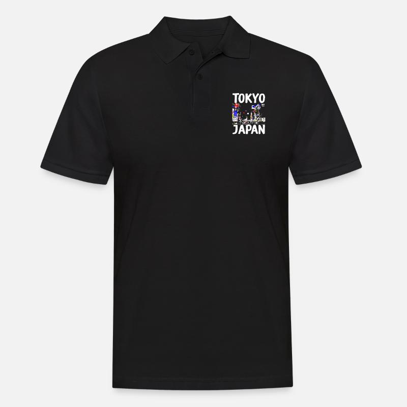 Tokyo, Japan - Männer Poloshirt - Schwarz