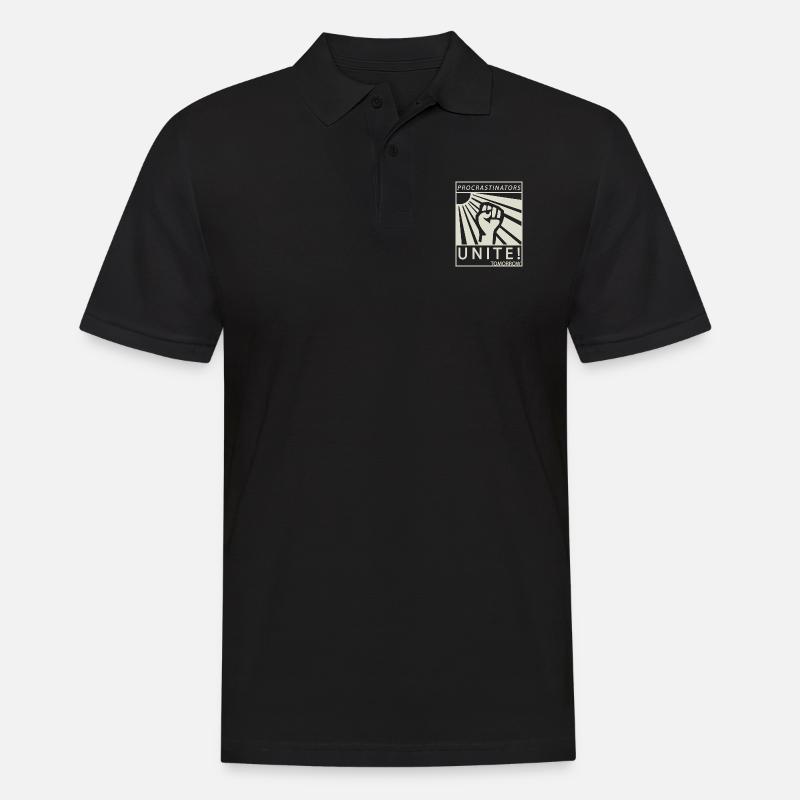 Procrastinators Unite Tomorrow Chillen Geschenk - Männer Poloshirt - Schwarz