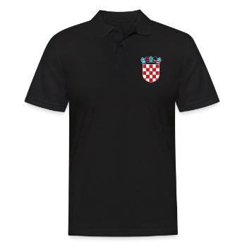 hrvatska - Männer Poloshirt - Schwarz - Vorne - Kai (181cm)