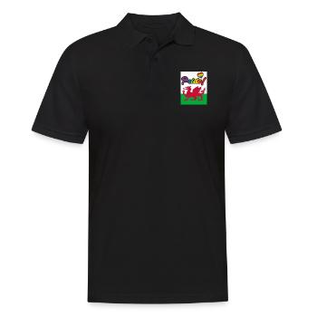 Wales LGBT Gay Pride Cardiff - Männer Poloshirt - Schwarz - Vorne - Kai (181cm)