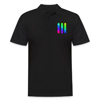 Lines | Wavy lines | | symbols | patterns Mosaic - Men's Polo Shirt - black - Front - Kai (181cm)