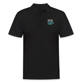 Not humerus joke - Men's Polo Shirt - black - Front - Kai (181cm)