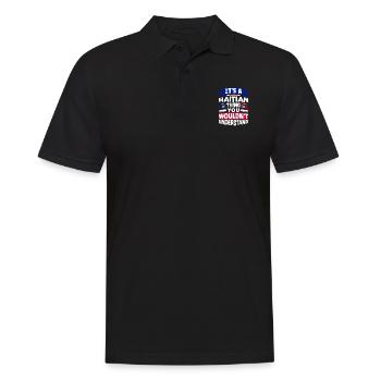 C’est une chose haïtienne Haïti Haïti Haïti Drapeau Drôle - Polo Homme - noir - Devant - Kai (181cm)